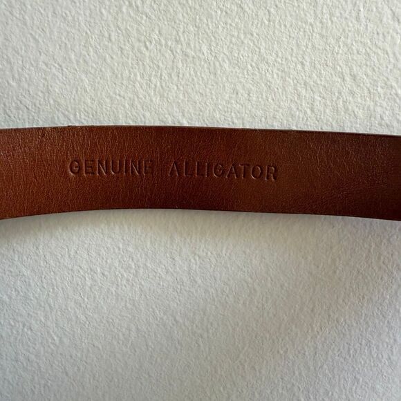 Bally Women’s Genuine Alligator Leather Skinny Belt 75 main image 5